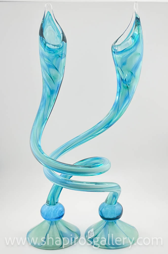Intertwined Glass Candlesticks