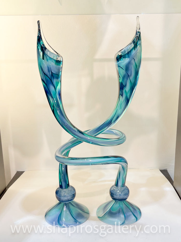Intertwined Glass Candlesticks