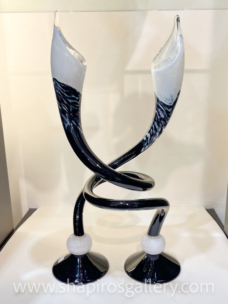 Intertwined Glass Candlesticks