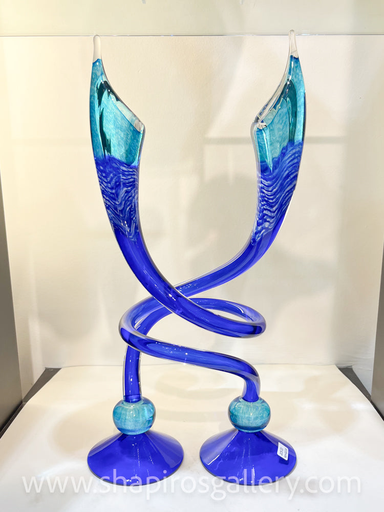 Intertwined Glass Candlesticks