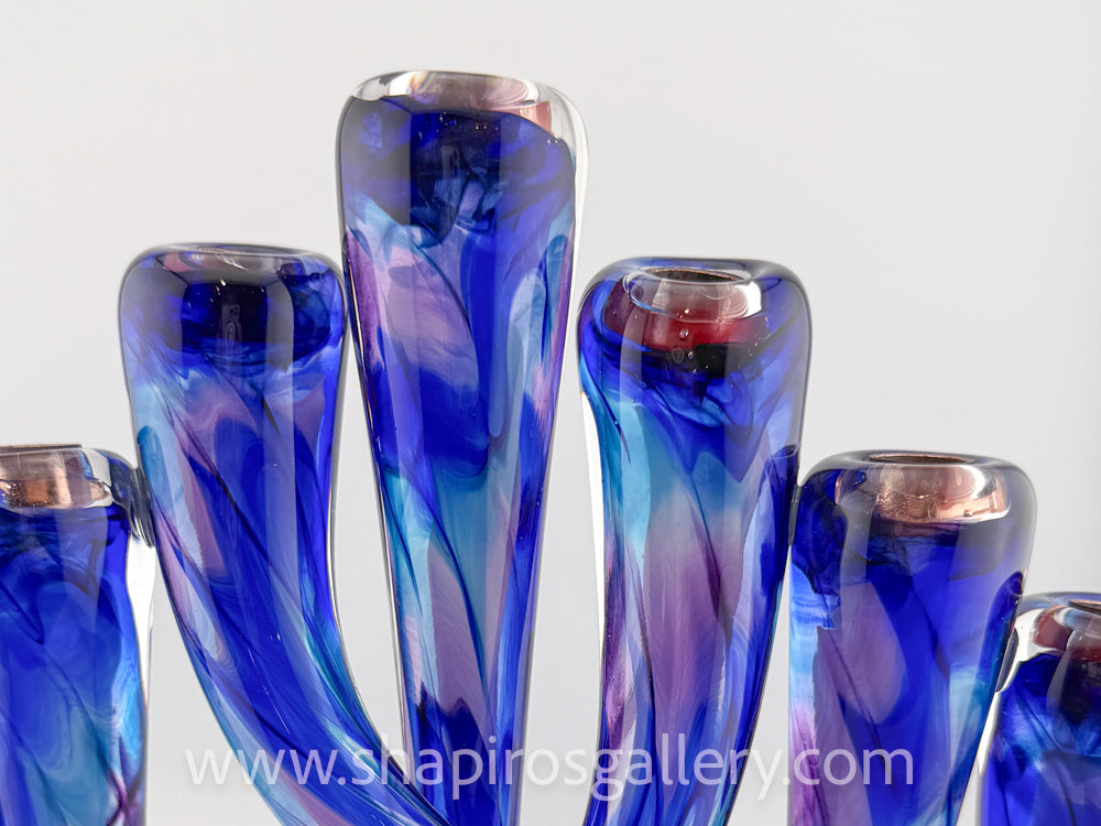 Blown Glass Menorah