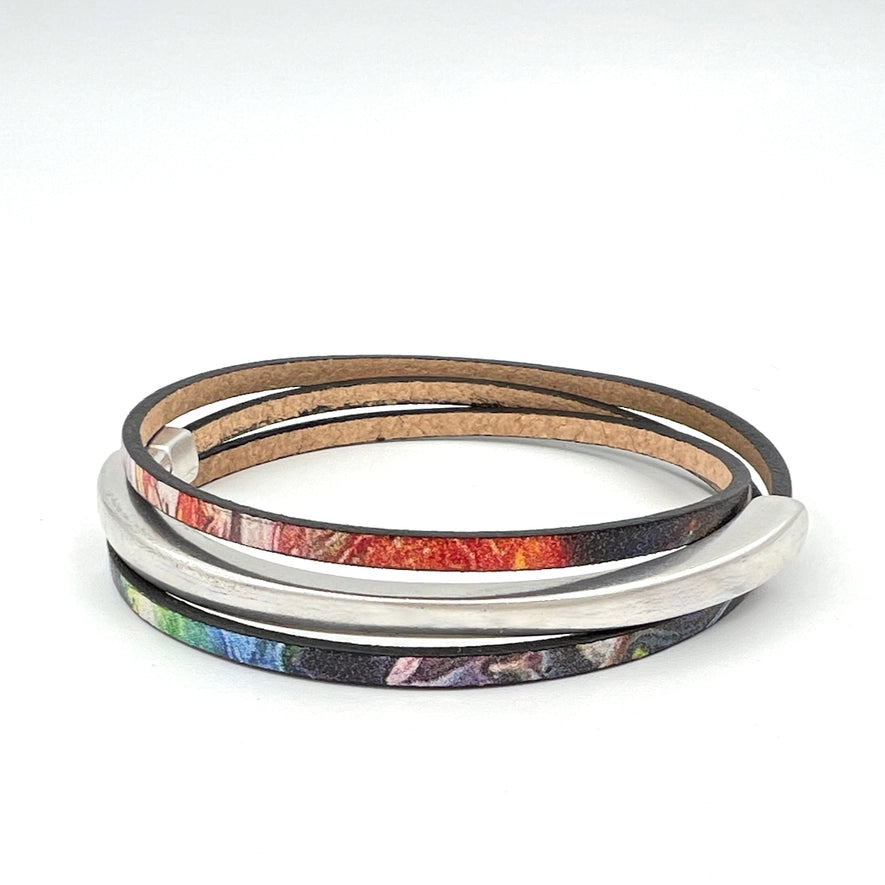 Skinny Wrap Bracelet - watercolor