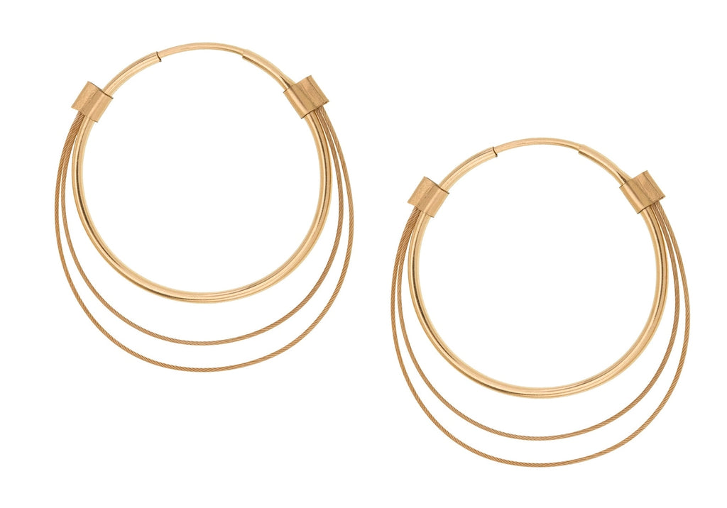 Trip Hoops (Small) - Gold