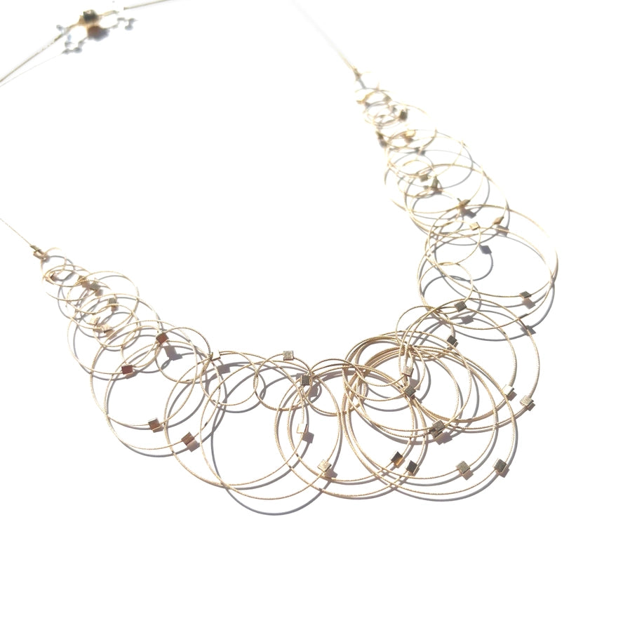 18" Dew Necklace - Gold and Gold