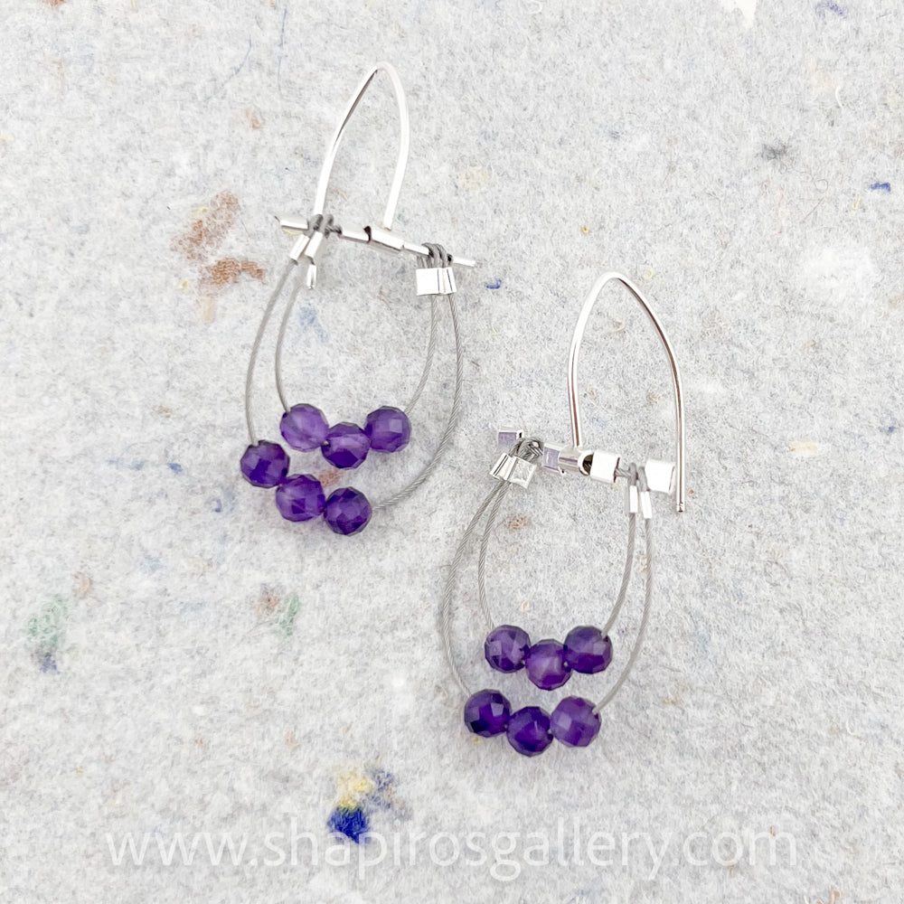 Hive Hook Earrings - Amethyst