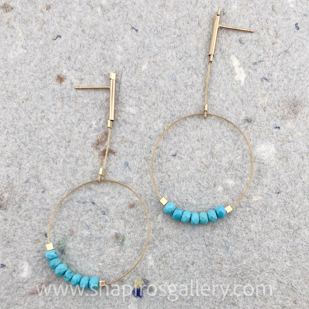 Uni Post Earrings - Turquoise