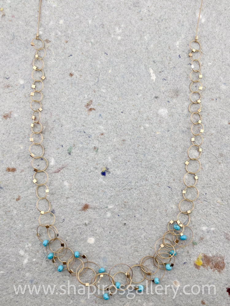 Long Mini Interlock with Turquoise