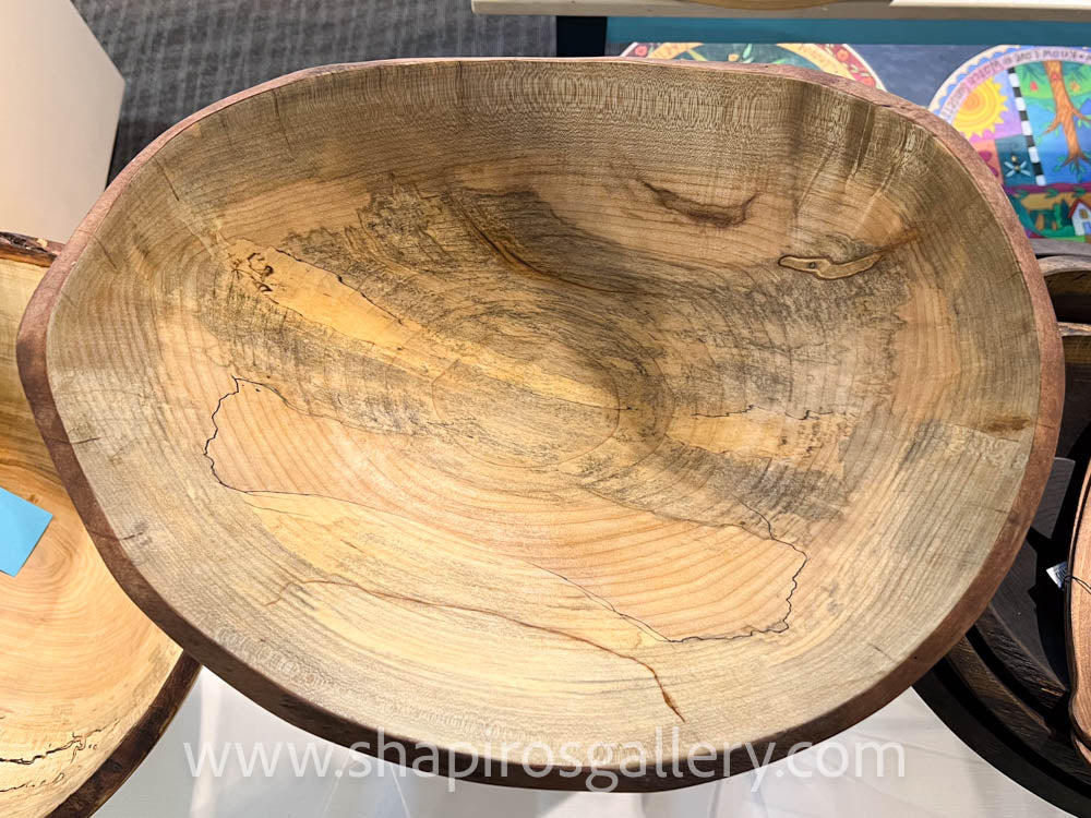 15" Spalted Maple Oval Salad Bowl