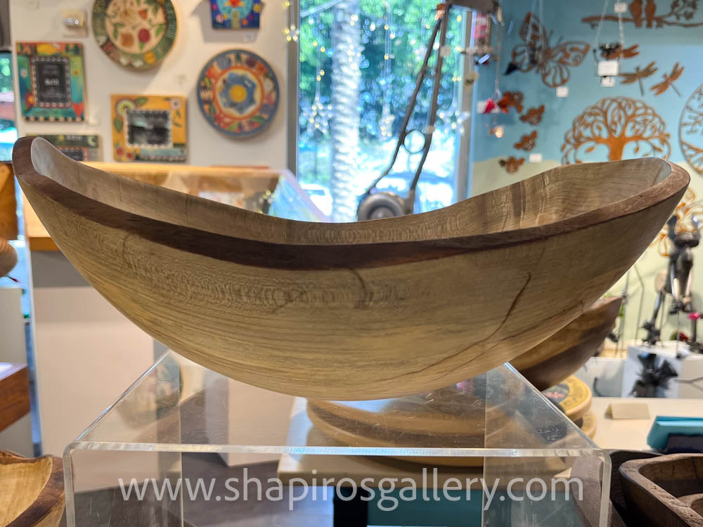 15" Spalted Maple Oval Salad Bowl