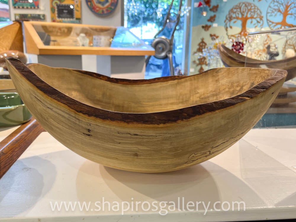 18" Spalted Maple Oval Salad Bowl