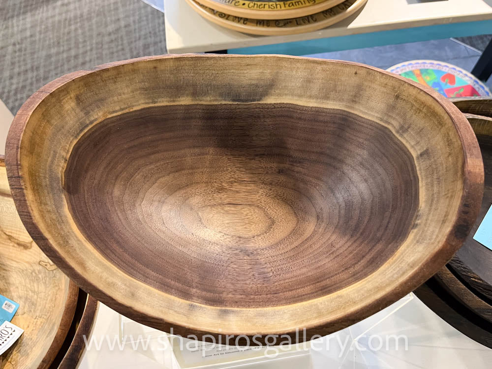 13" Black Walnut Oval Bowl