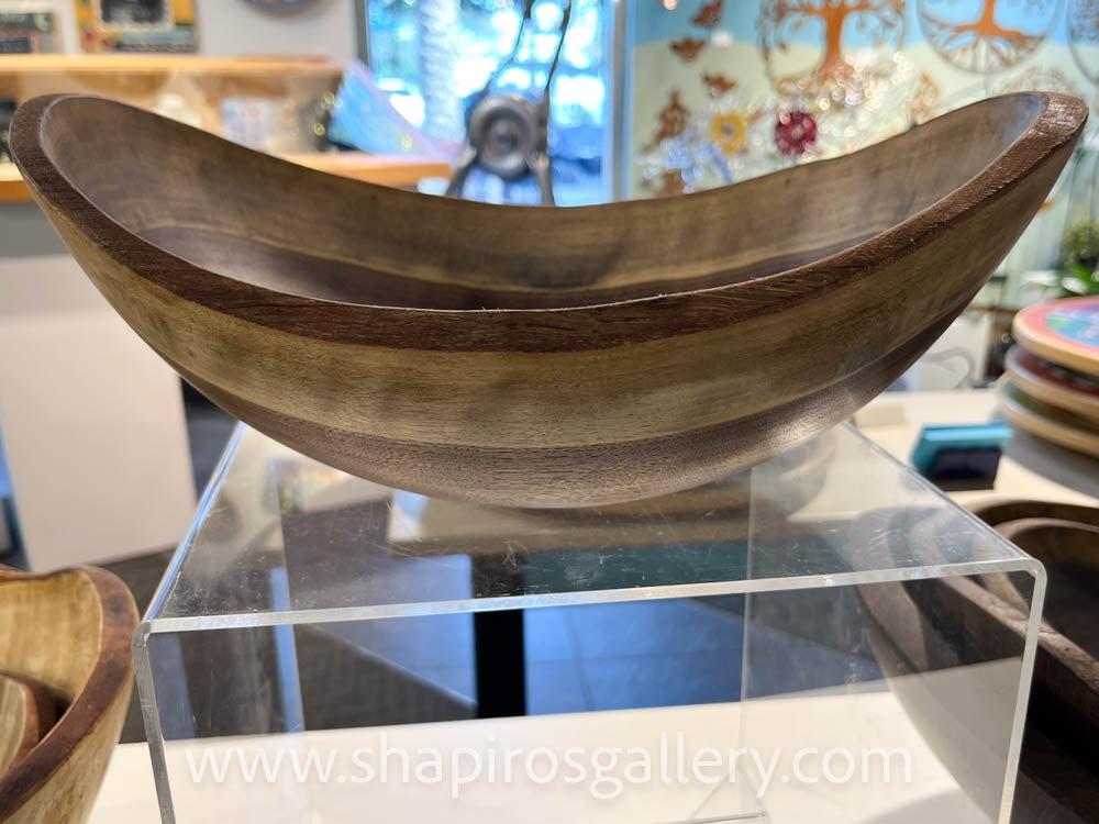 13" Black Walnut Oval Bowl