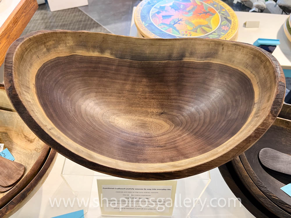 15" Black Walnut Oval Bowl