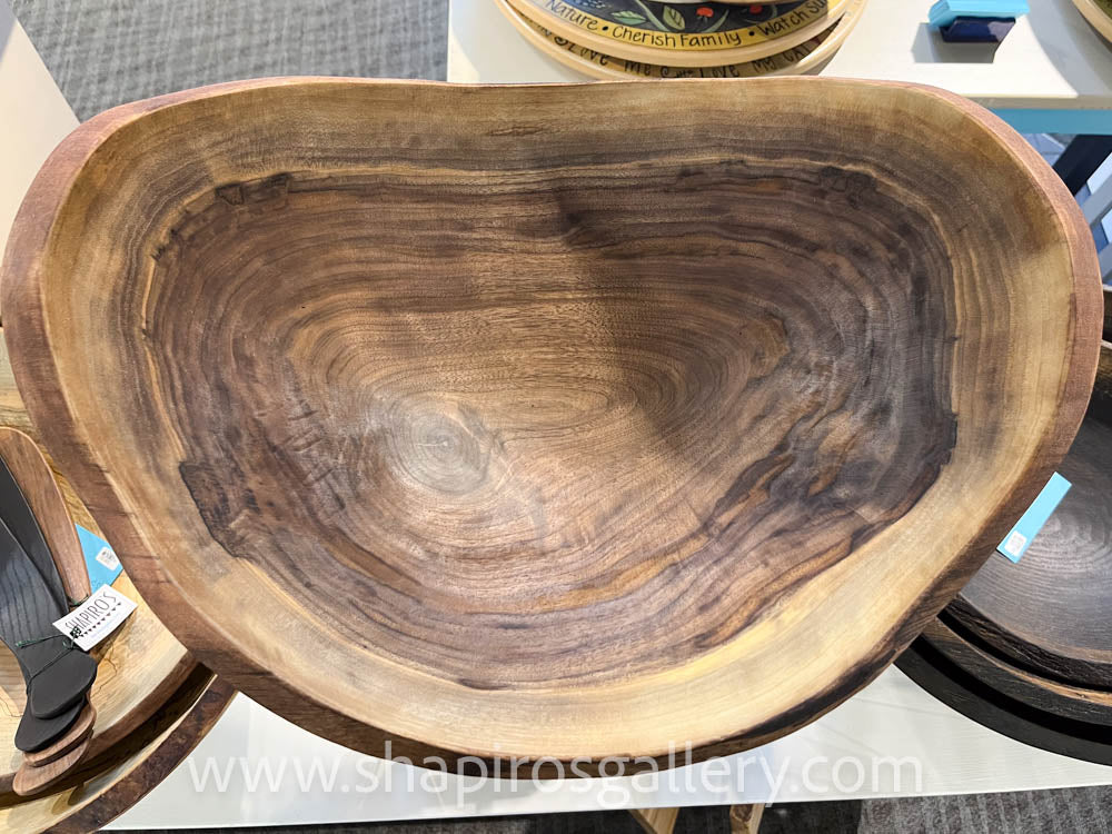 18" Black Walnut Oval Bowl