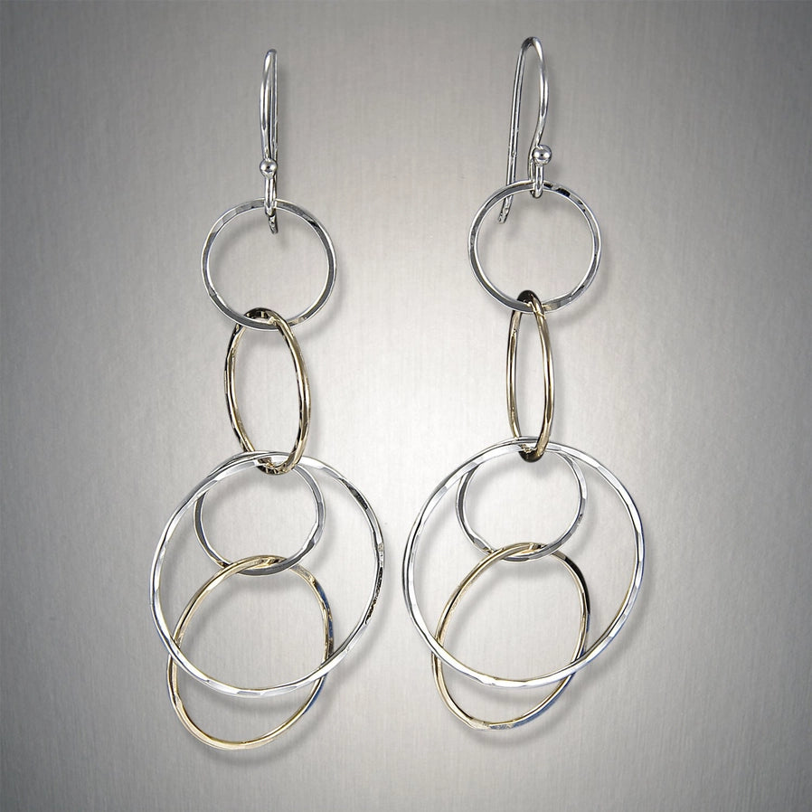 Dangling Triple Circles Earrings