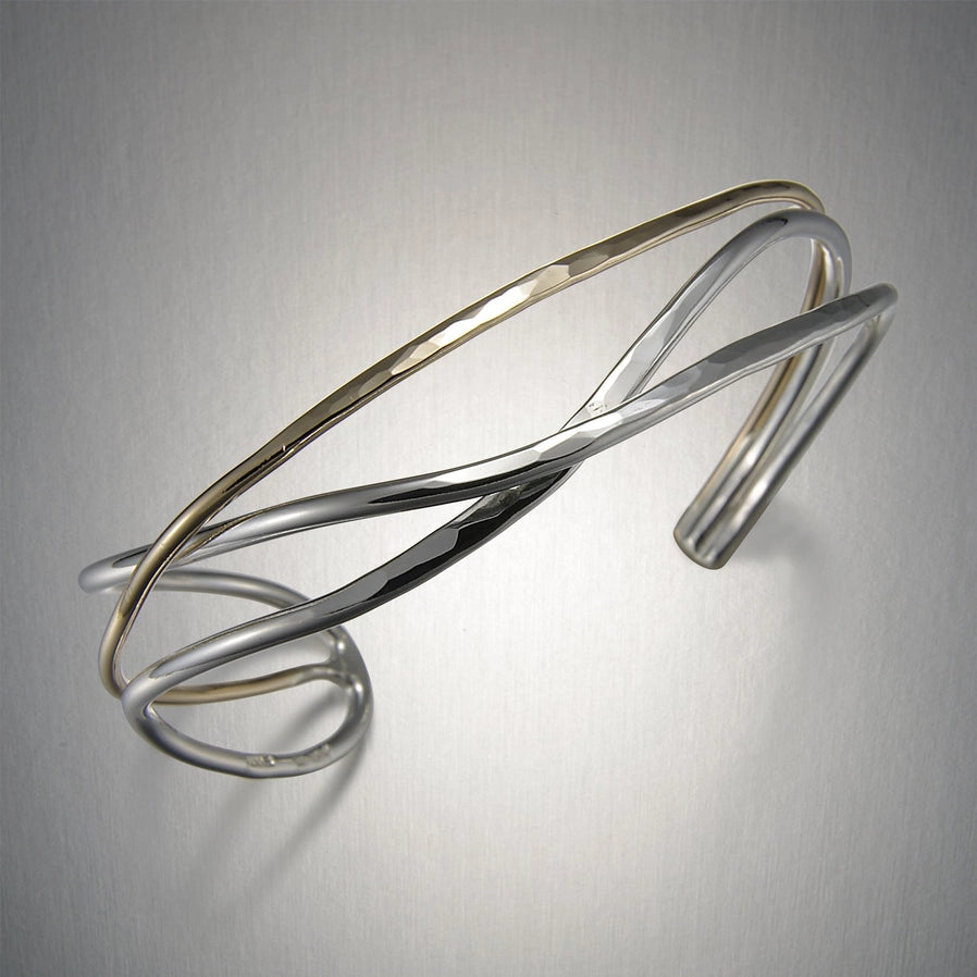 Crossed Lines Cuff Bracelet