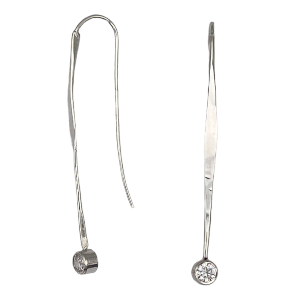 Minimalist Threader - Zest Earrings with Cubic Zirconia