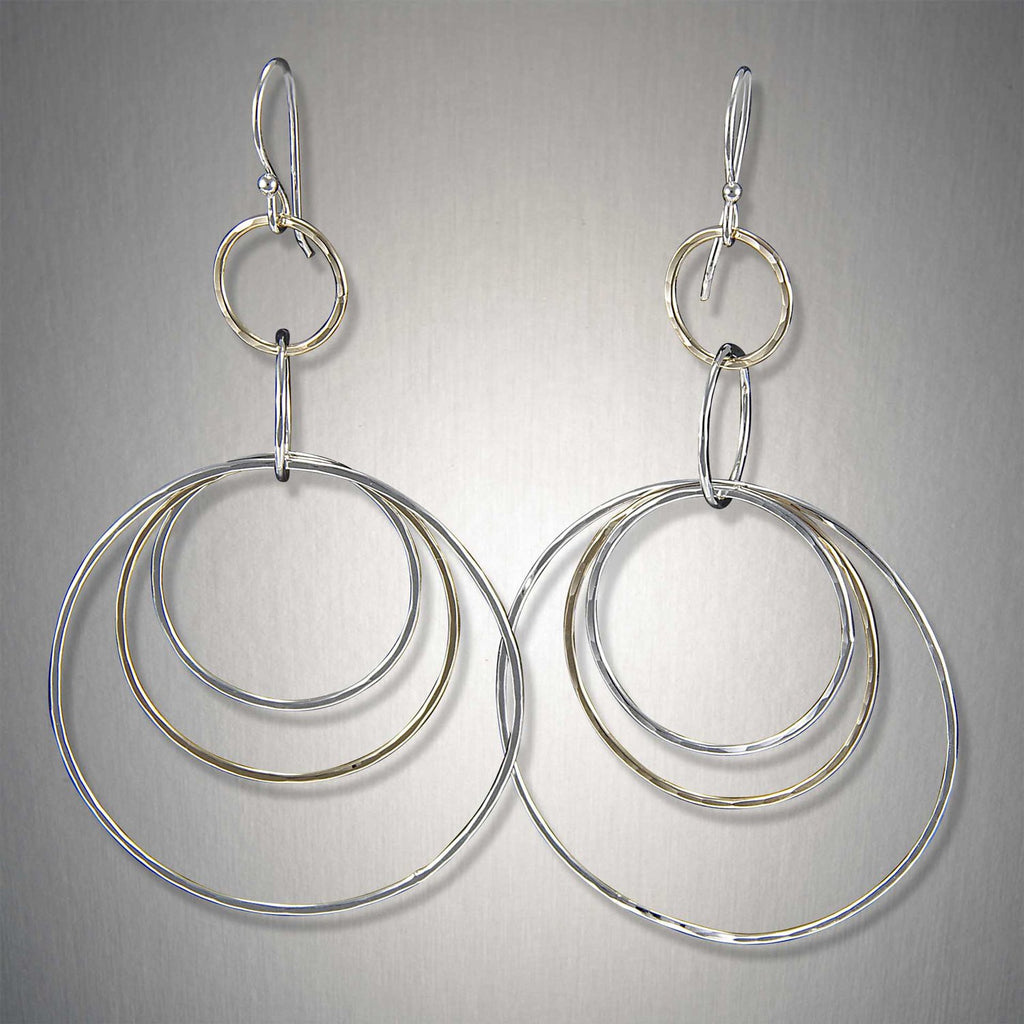 Dangling Triple Circles - Mixed Metal