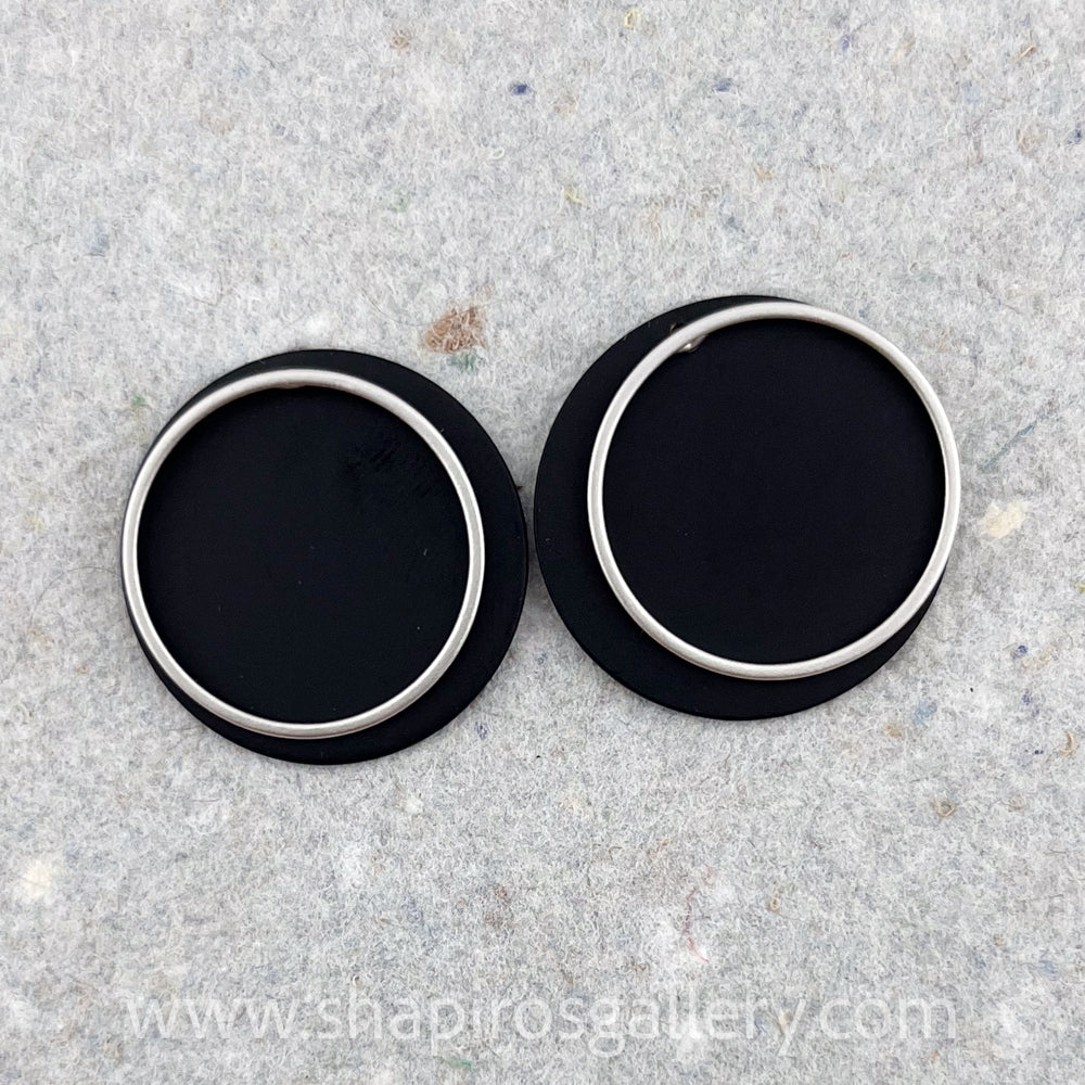 Plus or Minus Ear Jackets - Black and Silver