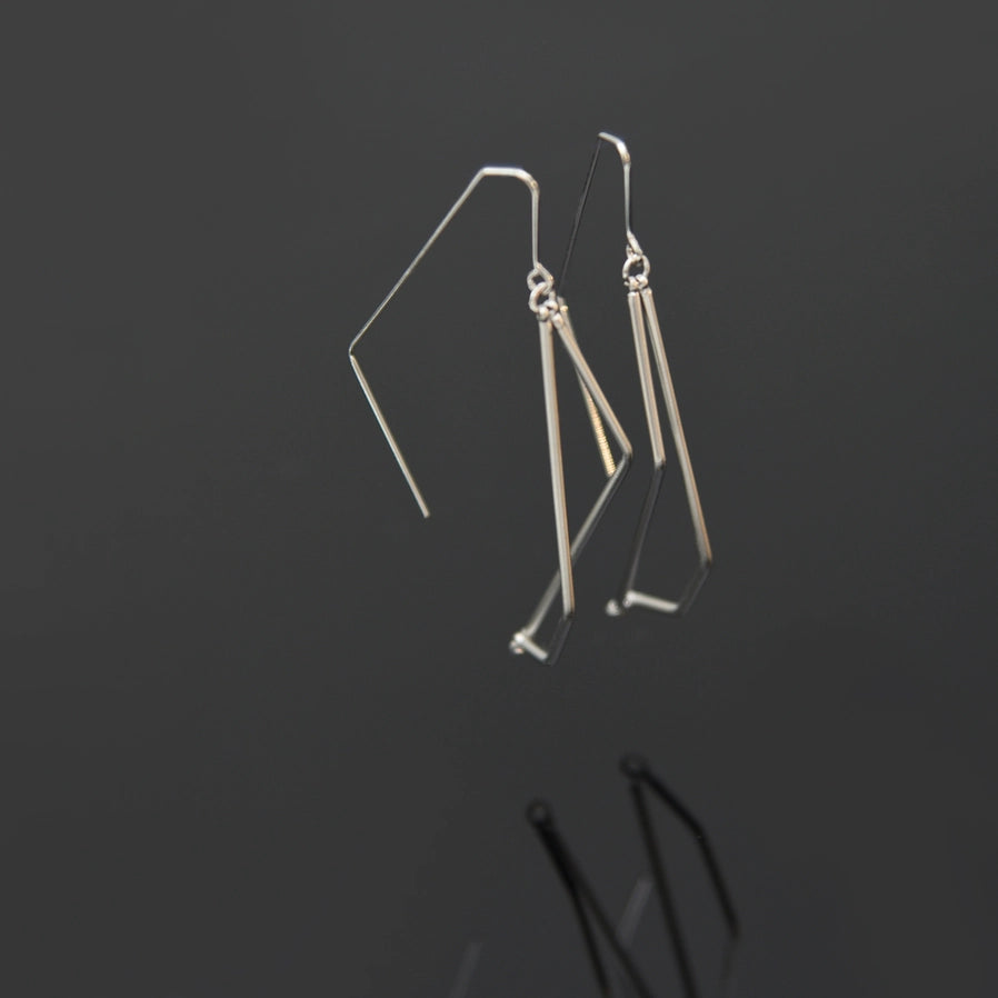 Levi Hook Earrings - silver