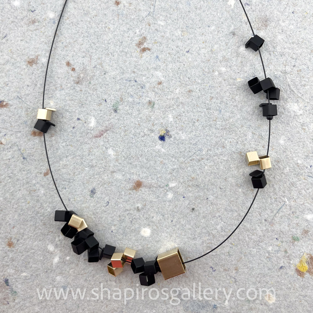 Codex Necklace - Black and Gold