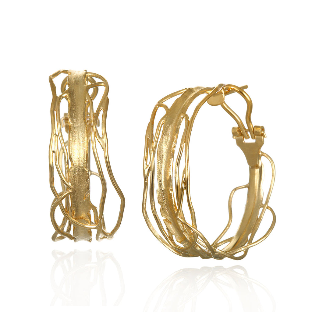 Gold Edge Hoops - Large
