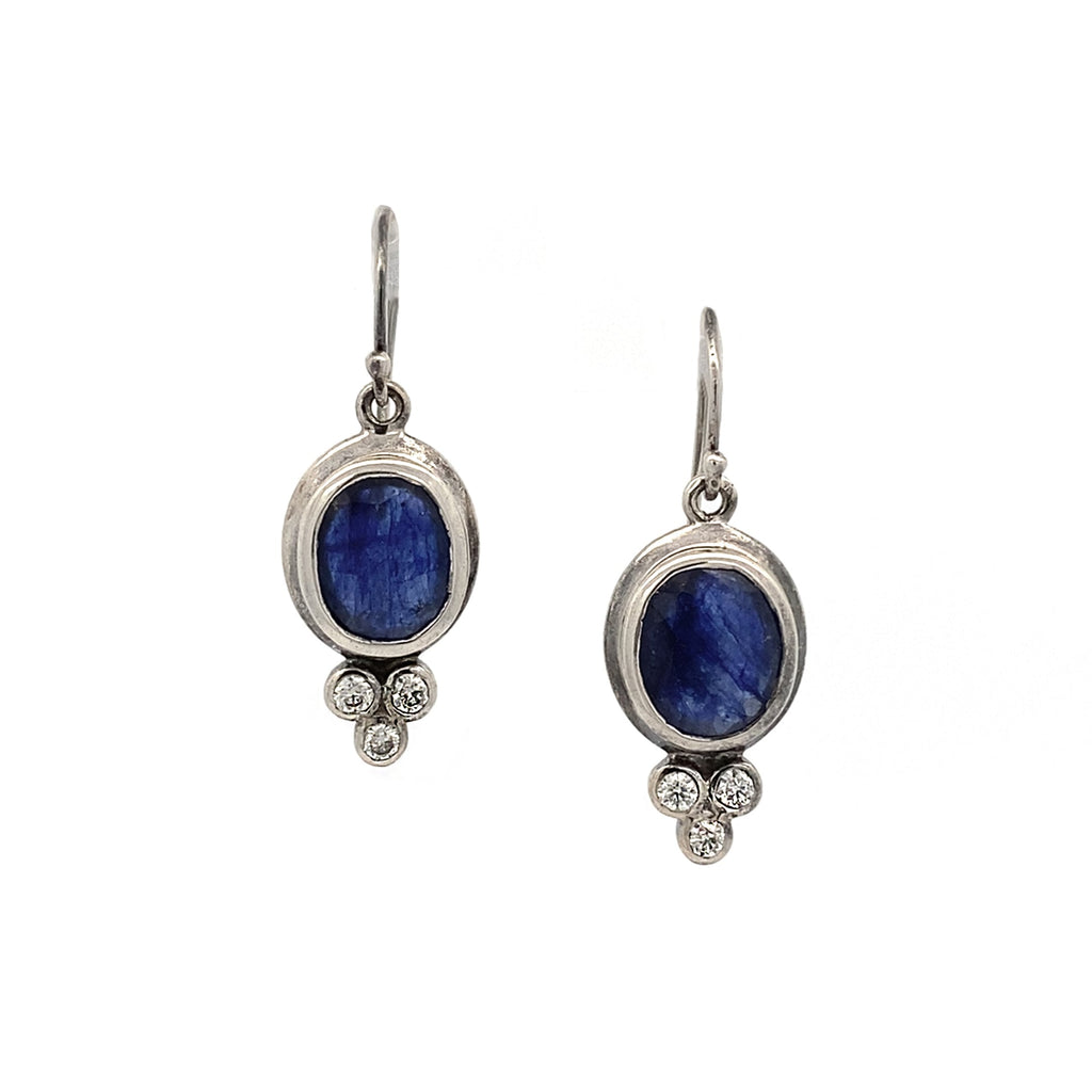 Sapphire and Diamond Earrings