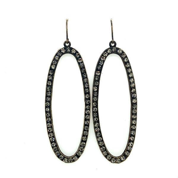 Open Oval Drop Earrings