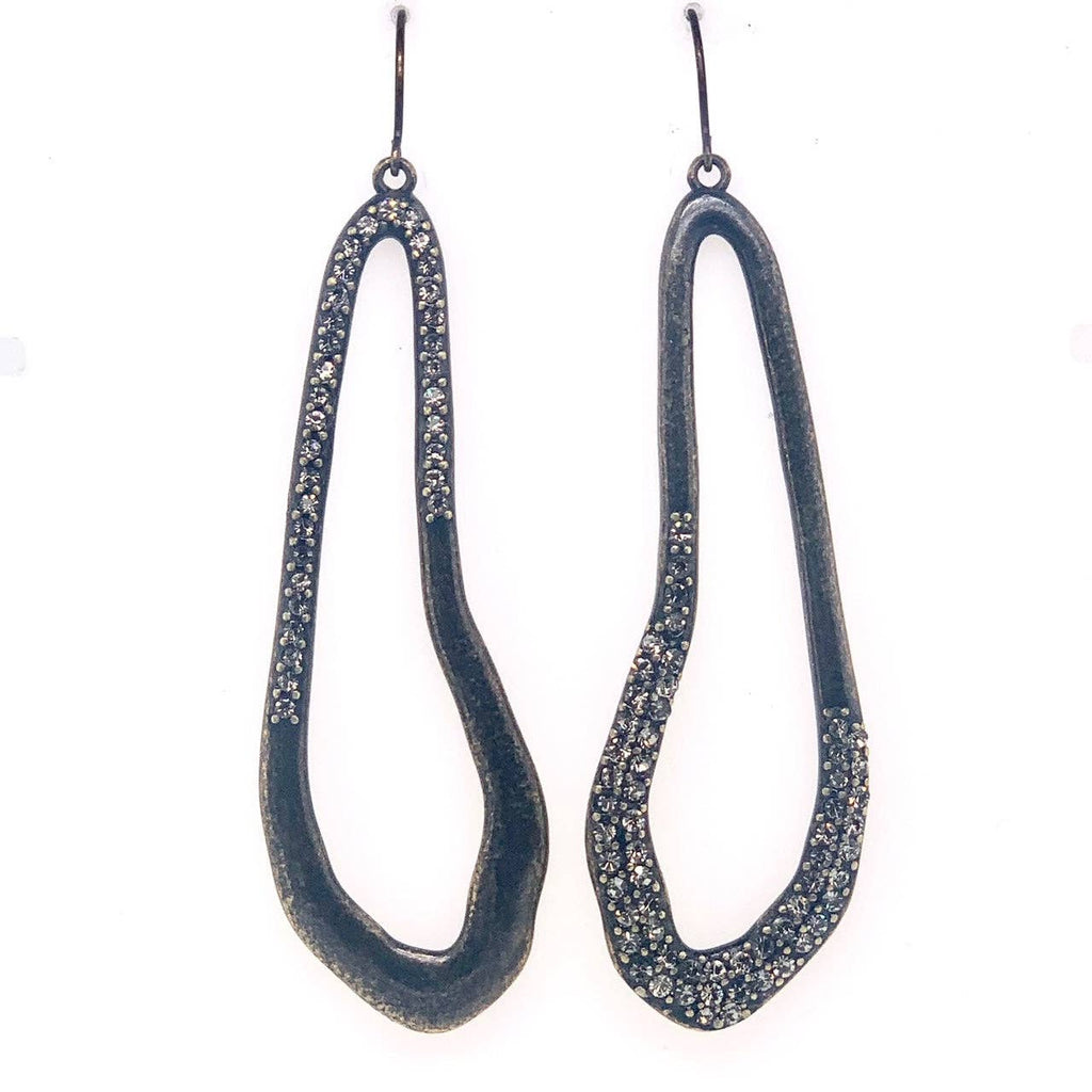 Pear Shape Crystal Drop Earrings