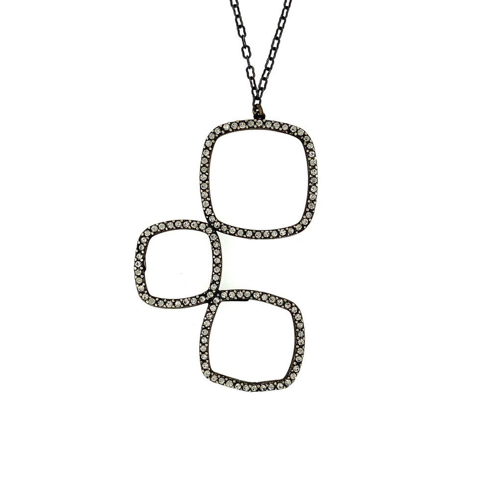 Triple Stacked Square Necklace