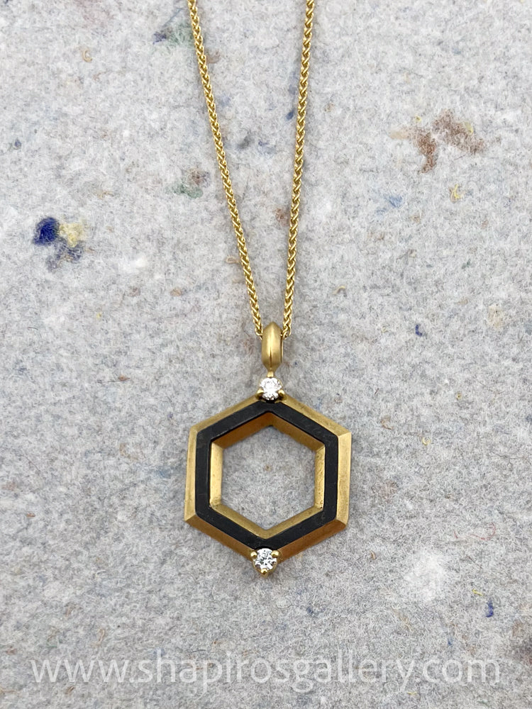 Hex Shade Diamond Necklace