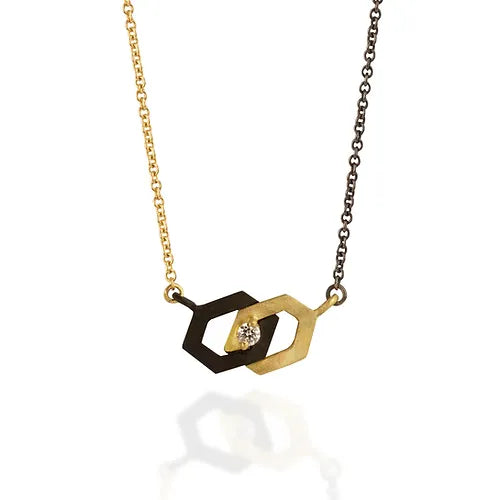 Hex Interlock Diamond Necklace