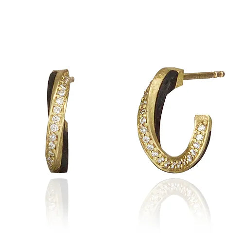 Eclipse Small Diamond Hoop Earrings