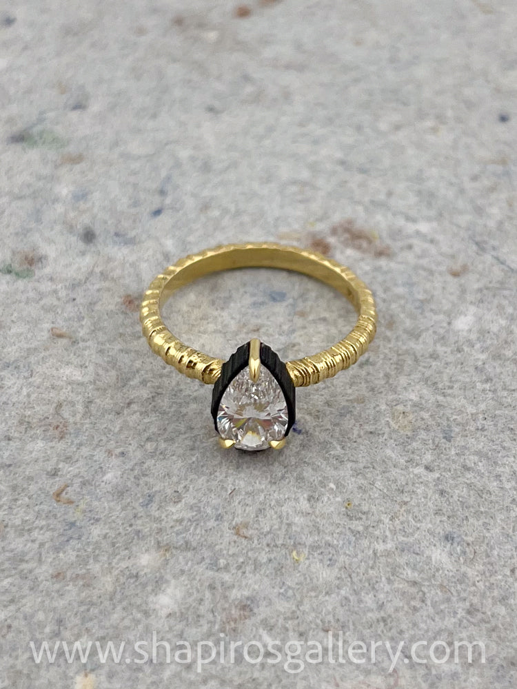 Pear Shaped Diamond Ring