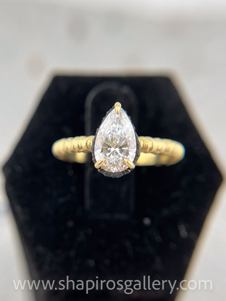 Pear Shaped Diamond Ring