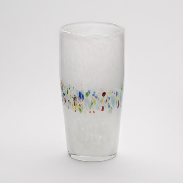 Handblown Pint Glass - White