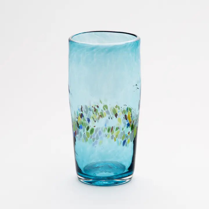 Handblown Pint Glass - Aqua