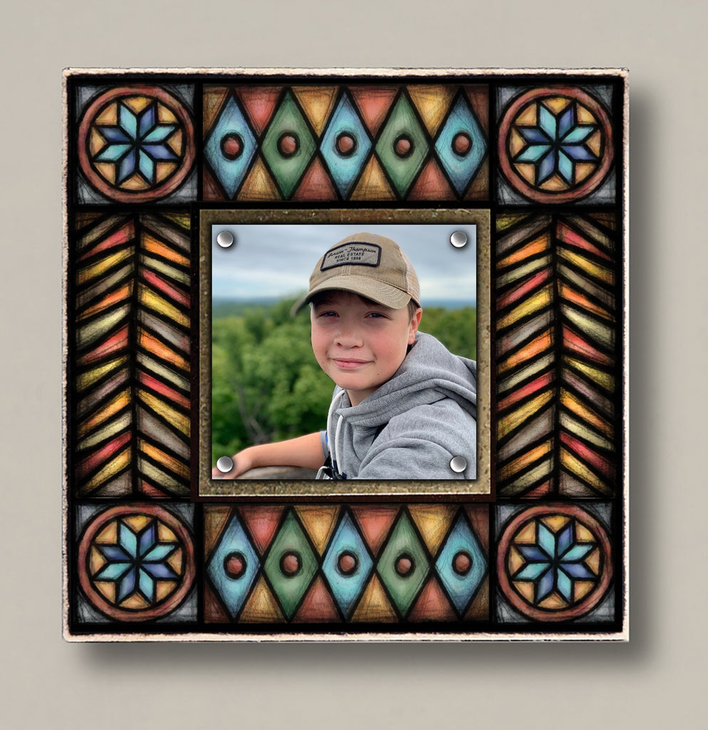 Brown Motif Picture Frame