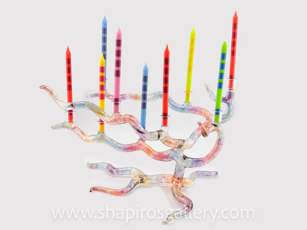Tree of Life Menorah, Rainbow