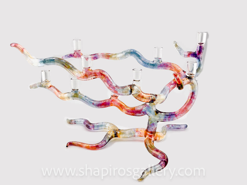 Tree of Life Menorah, Rainbow