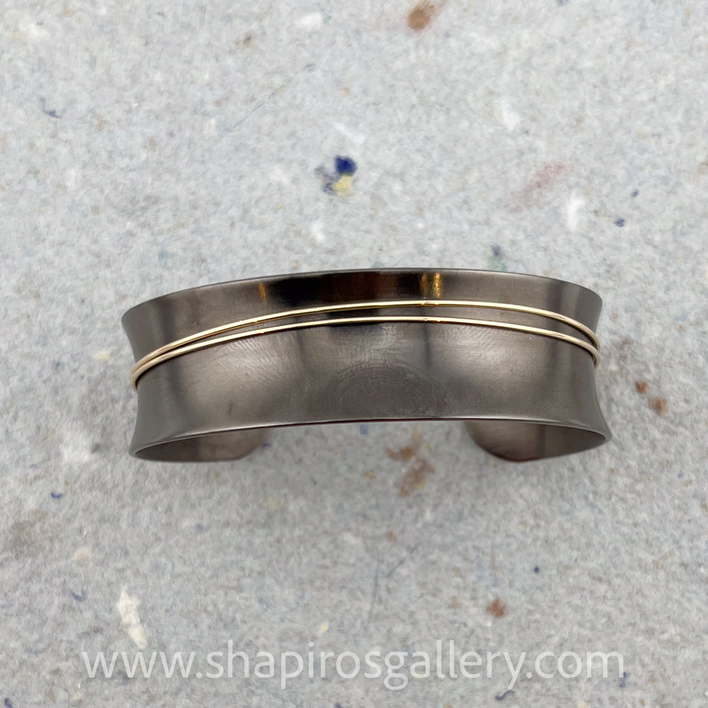 Black Cuff with Gold