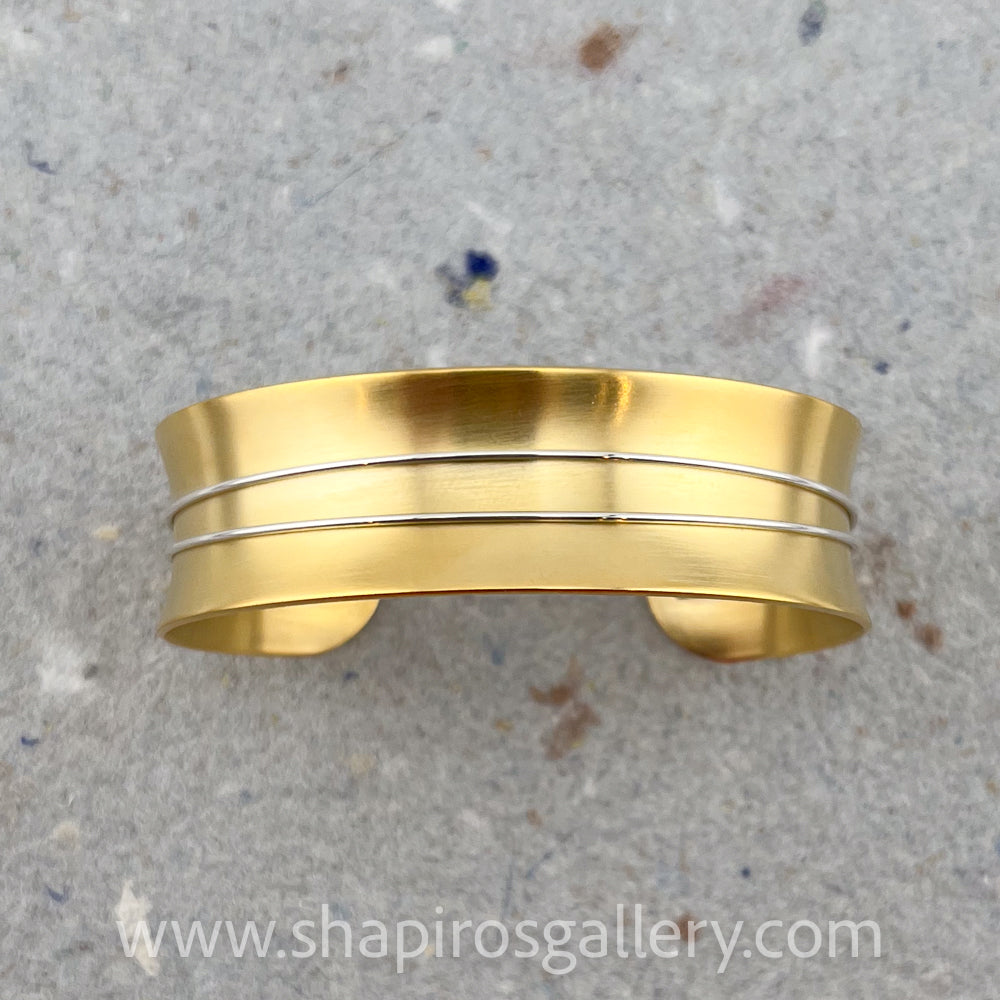 Gold Cuff with Silver
