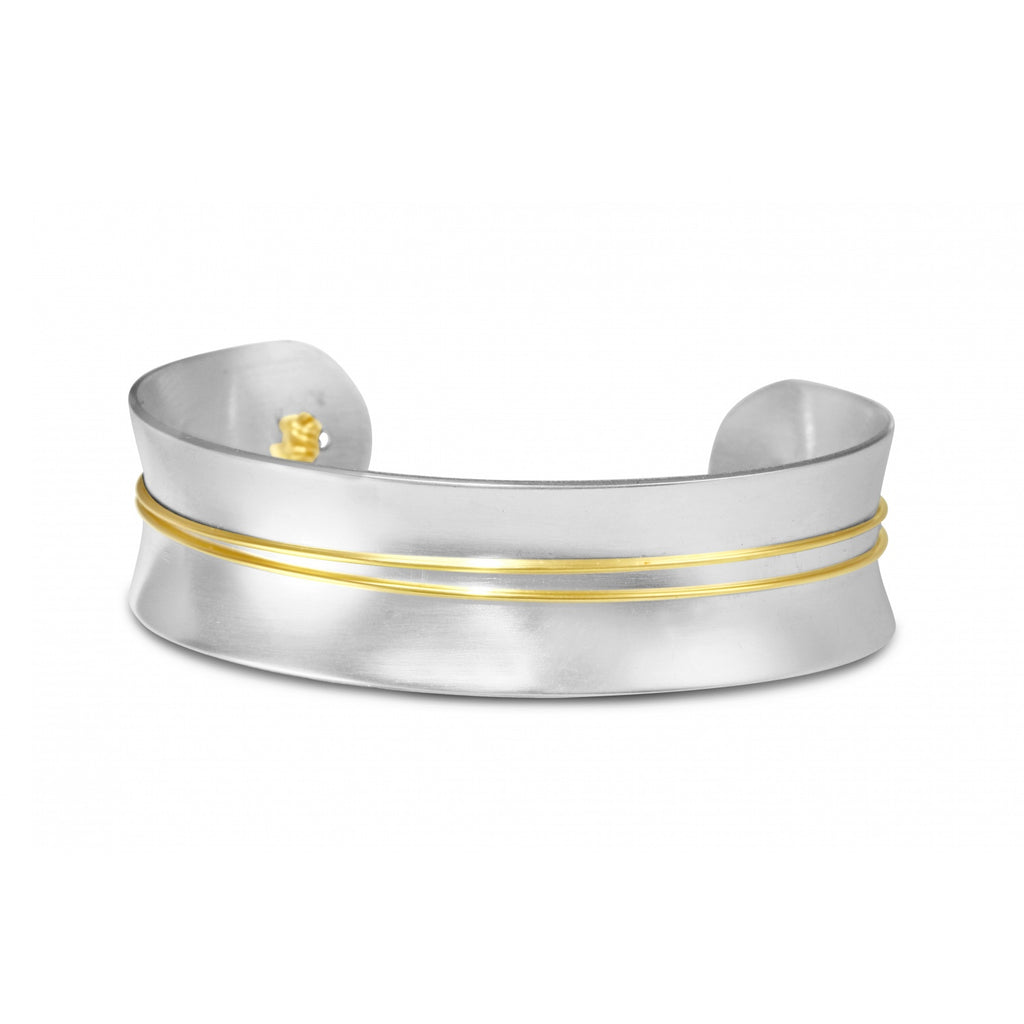 Silver Cuff with Gold