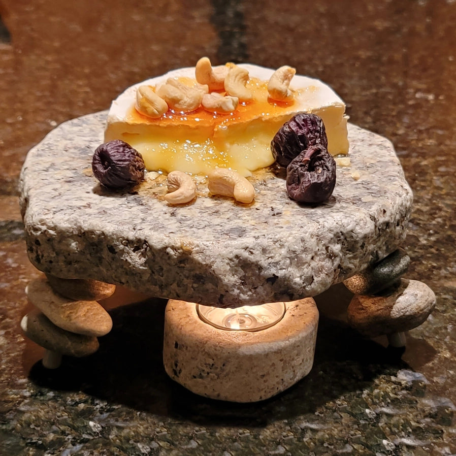 Granite Hot Plate with Tea Light Holder