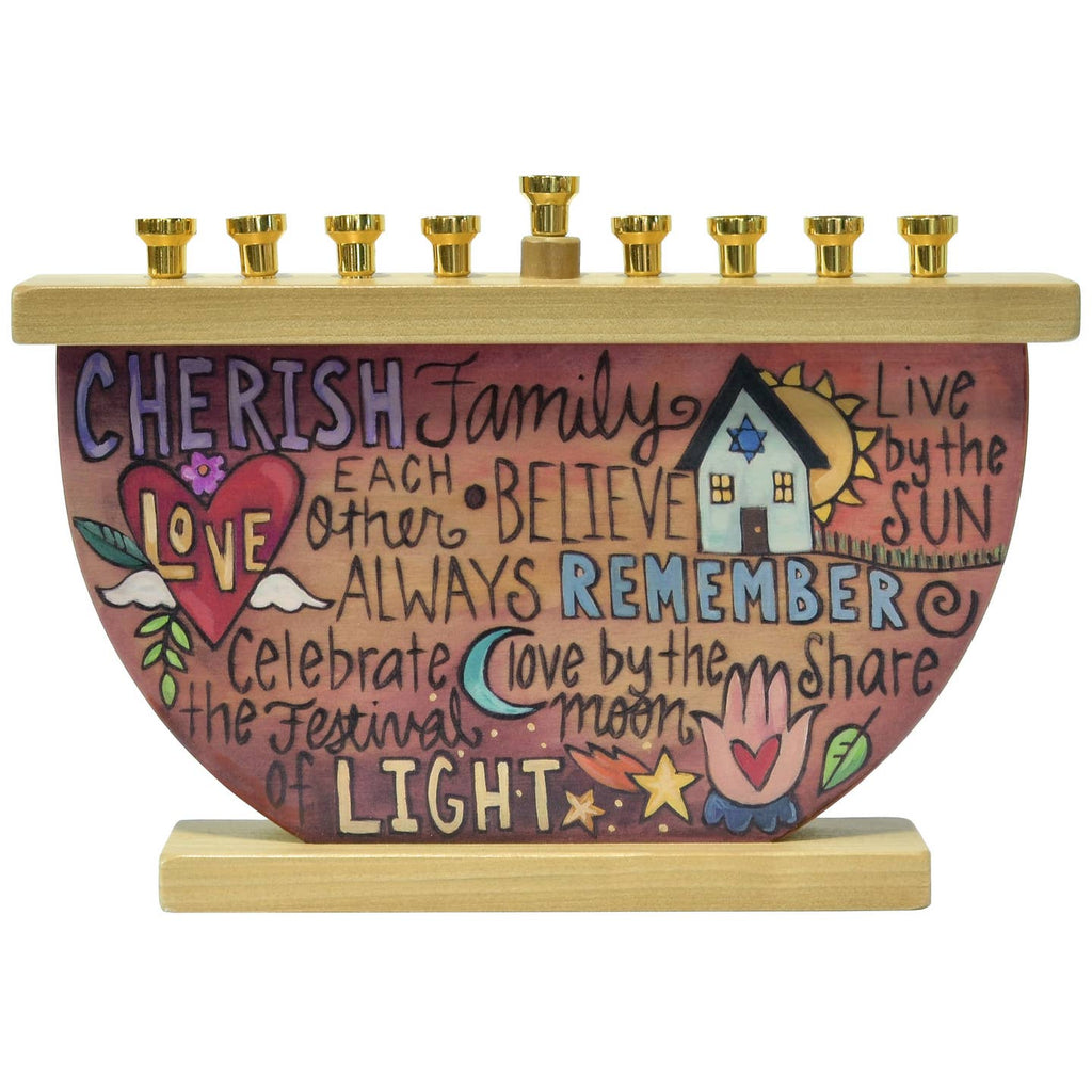 "Kindle the Light" Wooden Menorah
