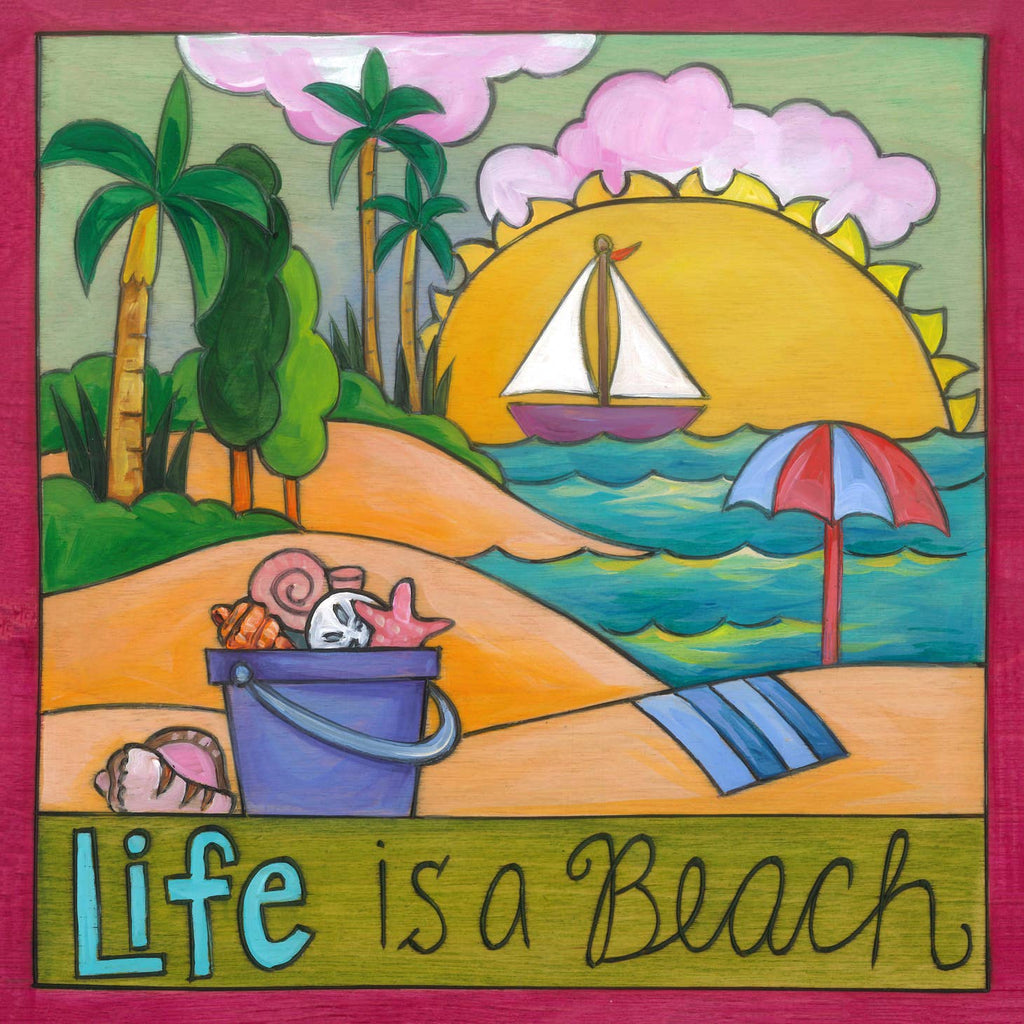 'Life is a Beach' Wall Plaque