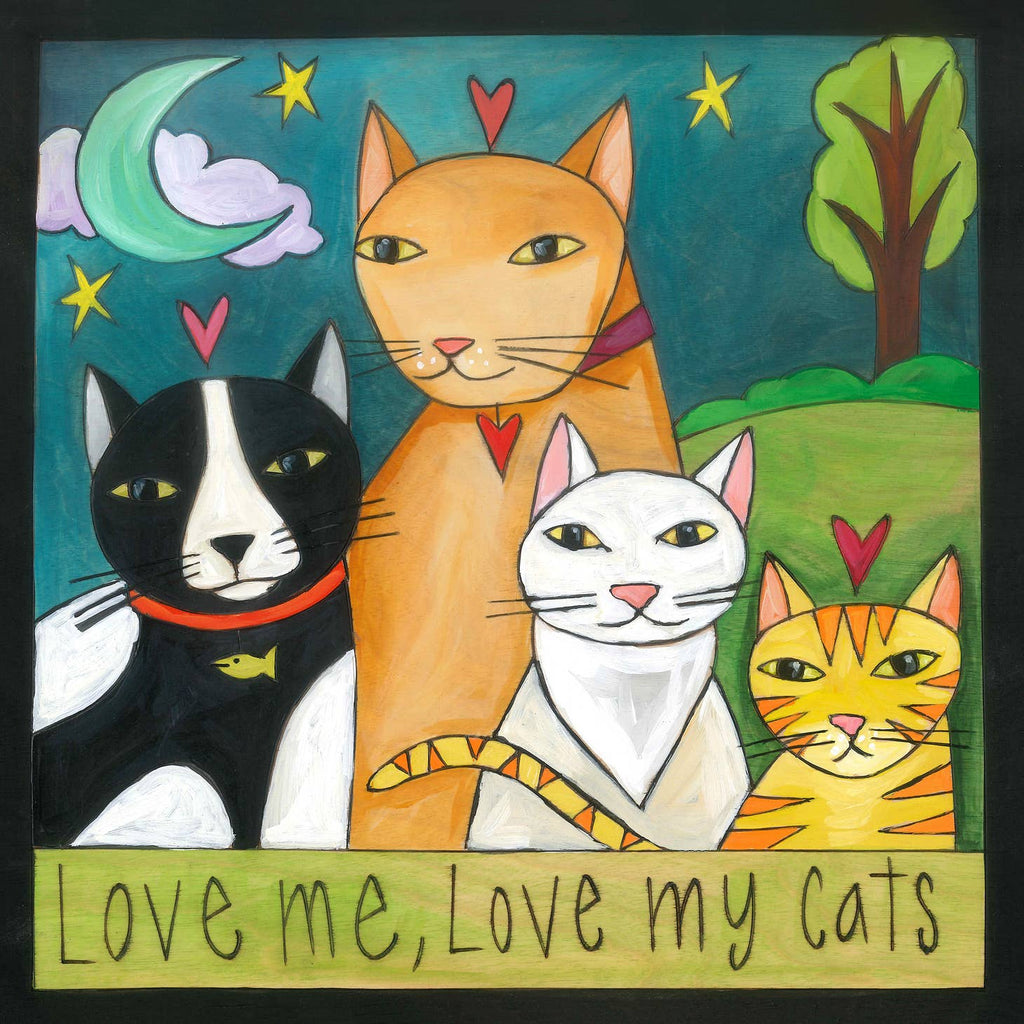 Love me Love my Cat" Plaque
