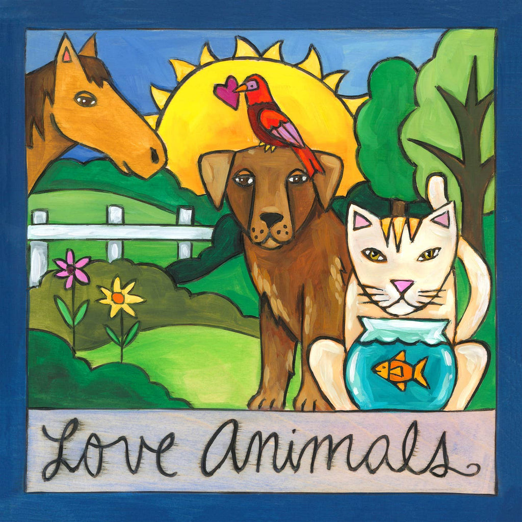 'Love Animals' Wall Plaque