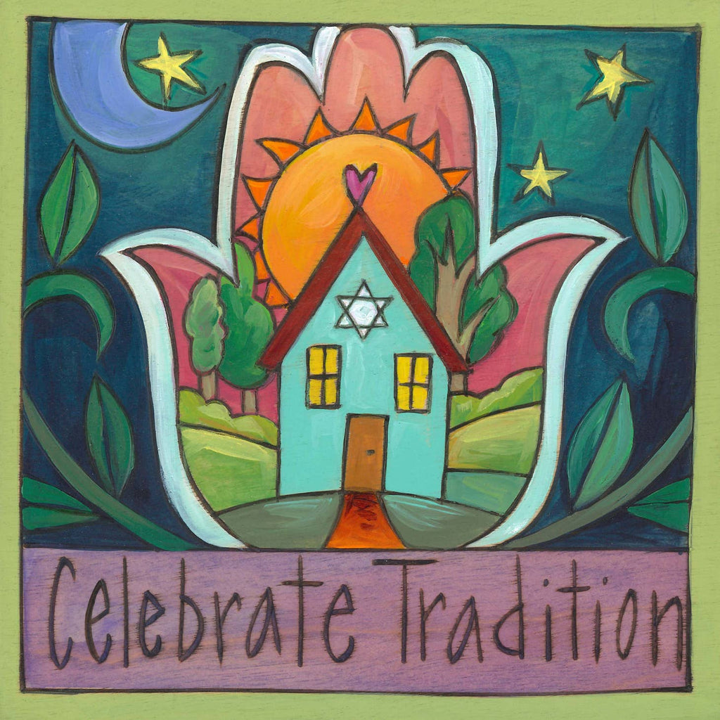 'Celebrate Tradition' Wood Wall Plaque