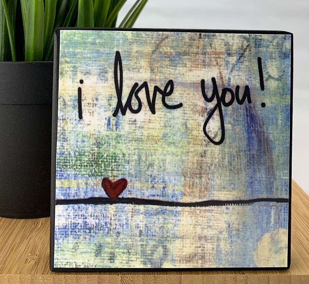 i love you! Wooden Wall Plaque